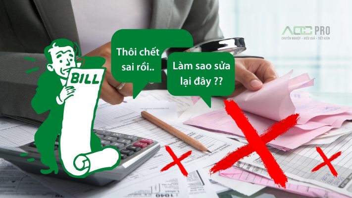 thuế suất trên hóa đơn bị sai