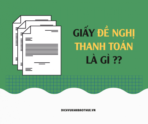 giấy đề nghị thanh toán