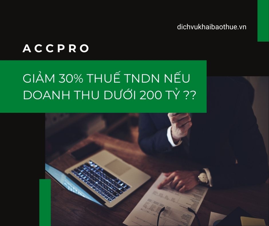 Giảm 30% thuế TNDN