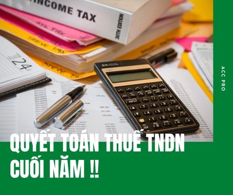 Quyết toán thuế TNDN cuối năm