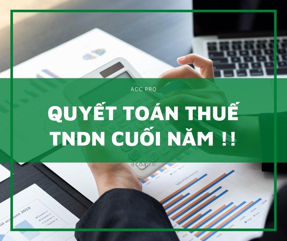 Quyết toán thuế TNDN cuối năm