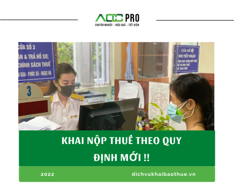 nộp thuế theo quy định mới