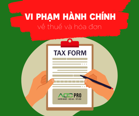 vi phạm hành chính về thuế và hóa đơn