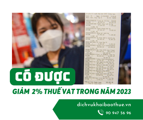 giảm 2% thuế VAT