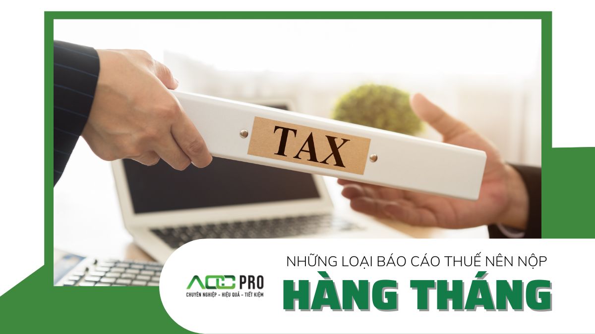 NHỮNG LOẠI BÁO CÁO THUẾ NÀO NÊN NỘP HÀNG THÁNG