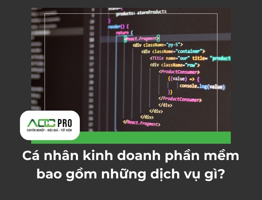 Cá nhân kinh doanh phần mềm bao gồm những dịch vụ gì?