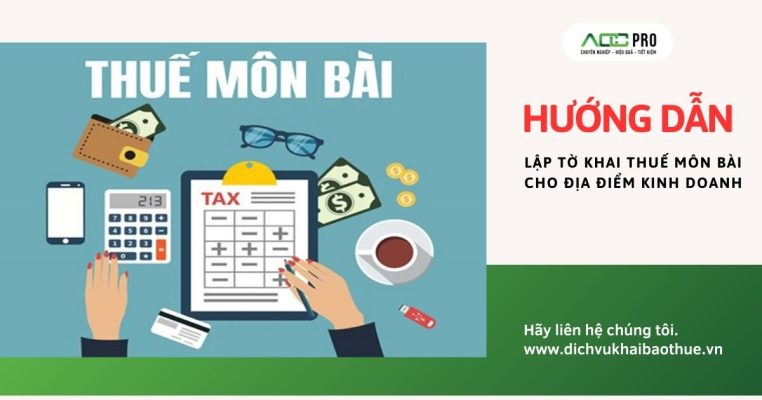 cách lập tờ khai thuế môn bài