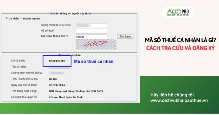 Mã số thuế cá nhân là gì